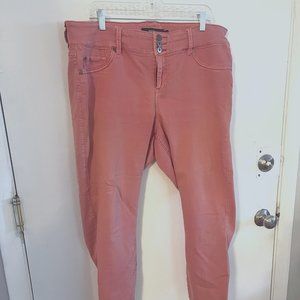 Rust colored stretchy jeans
